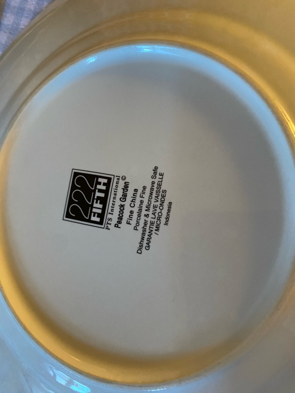 Peacock Garden Fine China Porcelain Dinner Plate by 222 Fifth Set of 2 - Picture 4 of 12